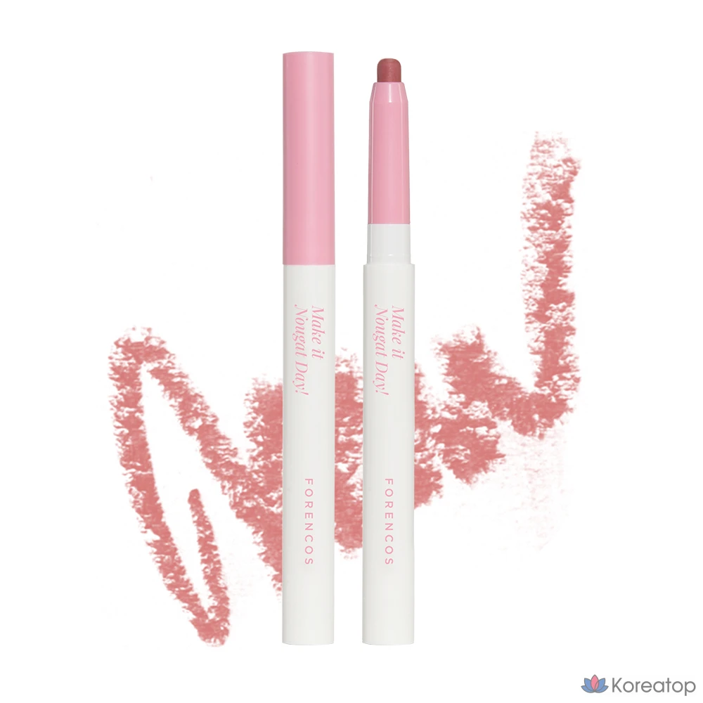 Карандаш для губ Forencos Nougat Hide & Fit 0,8 г, оттенок 03 «Клубничная нуга», 1 шт.