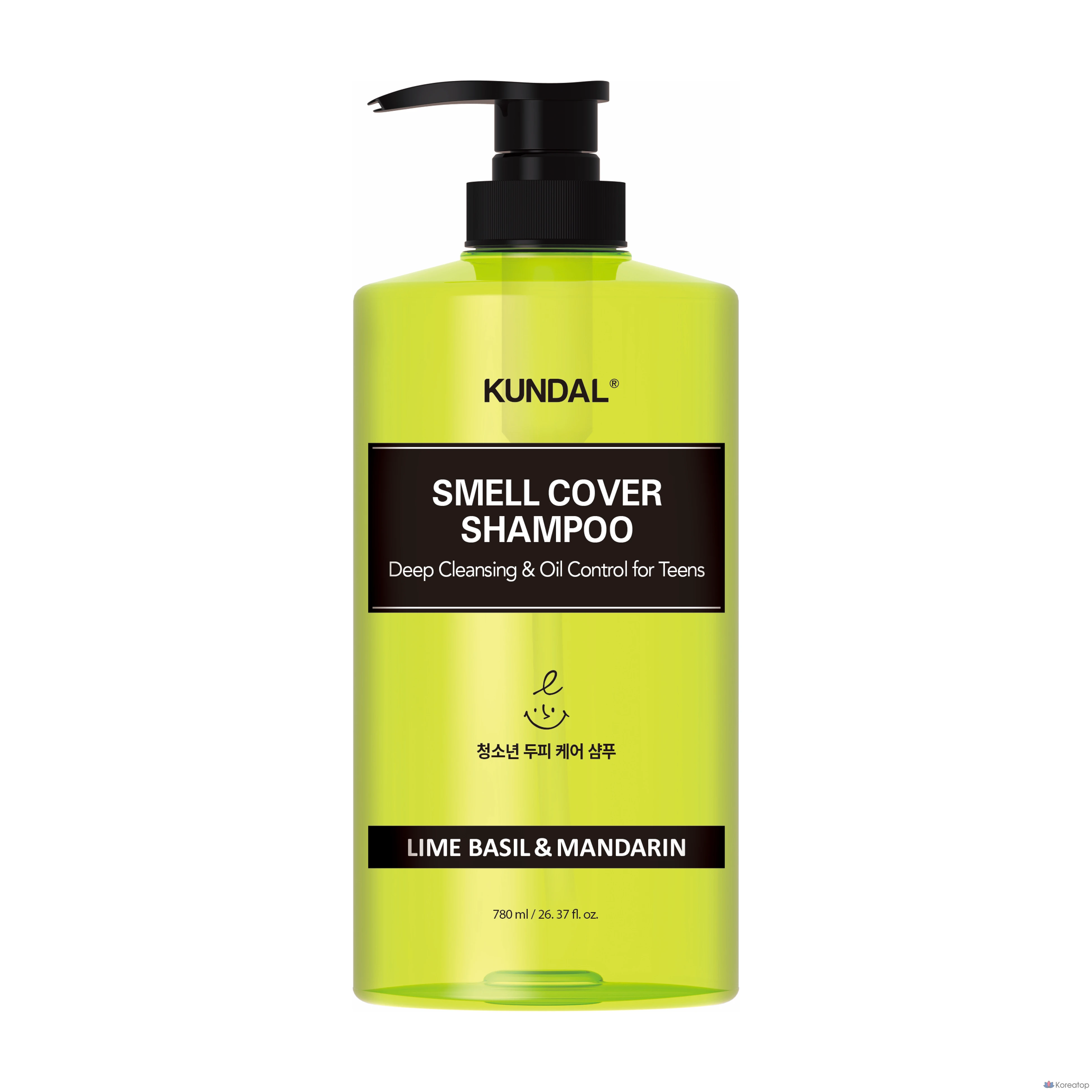 Шампунь Kundal Smell Cover Youth с ароматом лайма, базилика и мандарина, 780 мл, 1 шт.