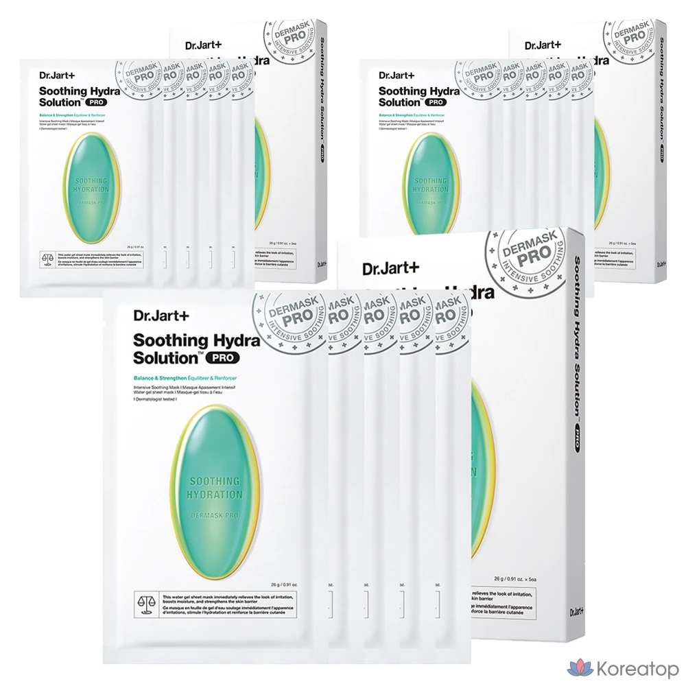 Dr. Jart+ Dermask Soothing Hydra Solution Pro, 26 г, 5 шт., 3 шт.