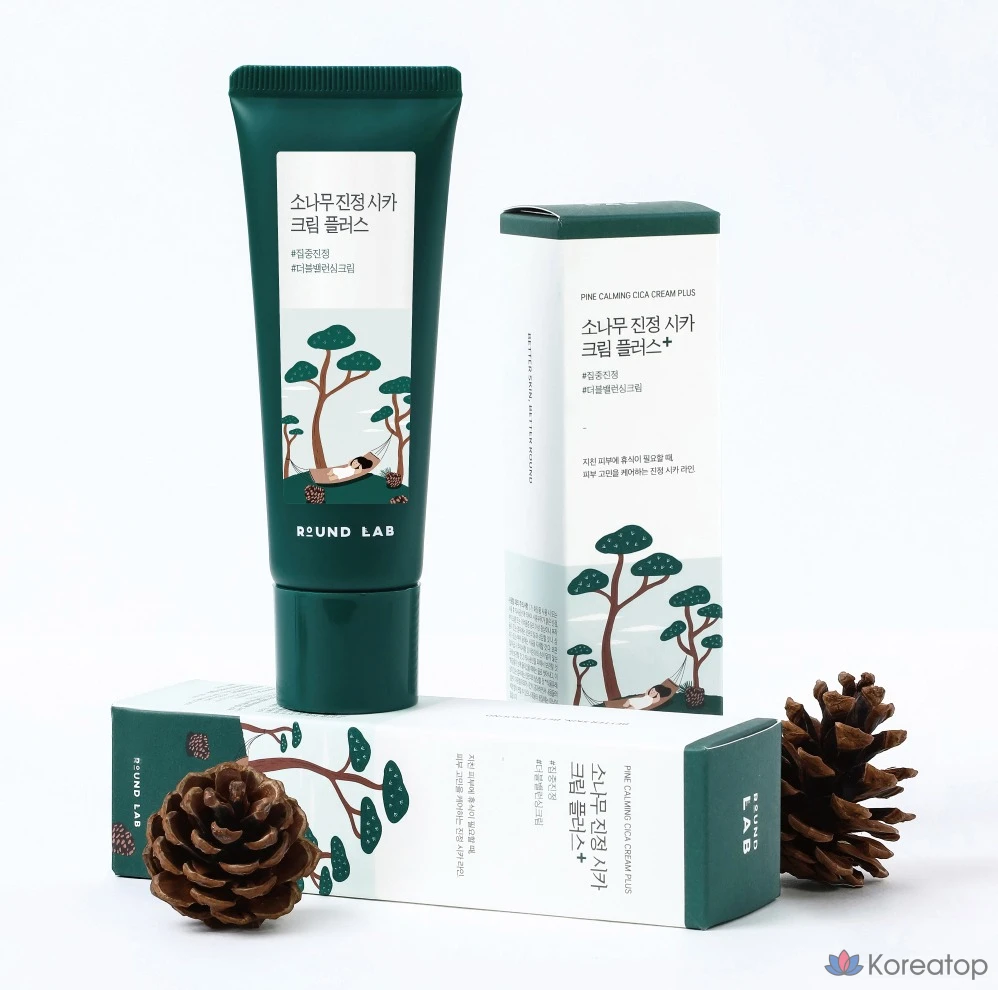 Успокаивающий крем Round Lab Pine Calming Cica Cream Plus, 1 шт., 60 мл