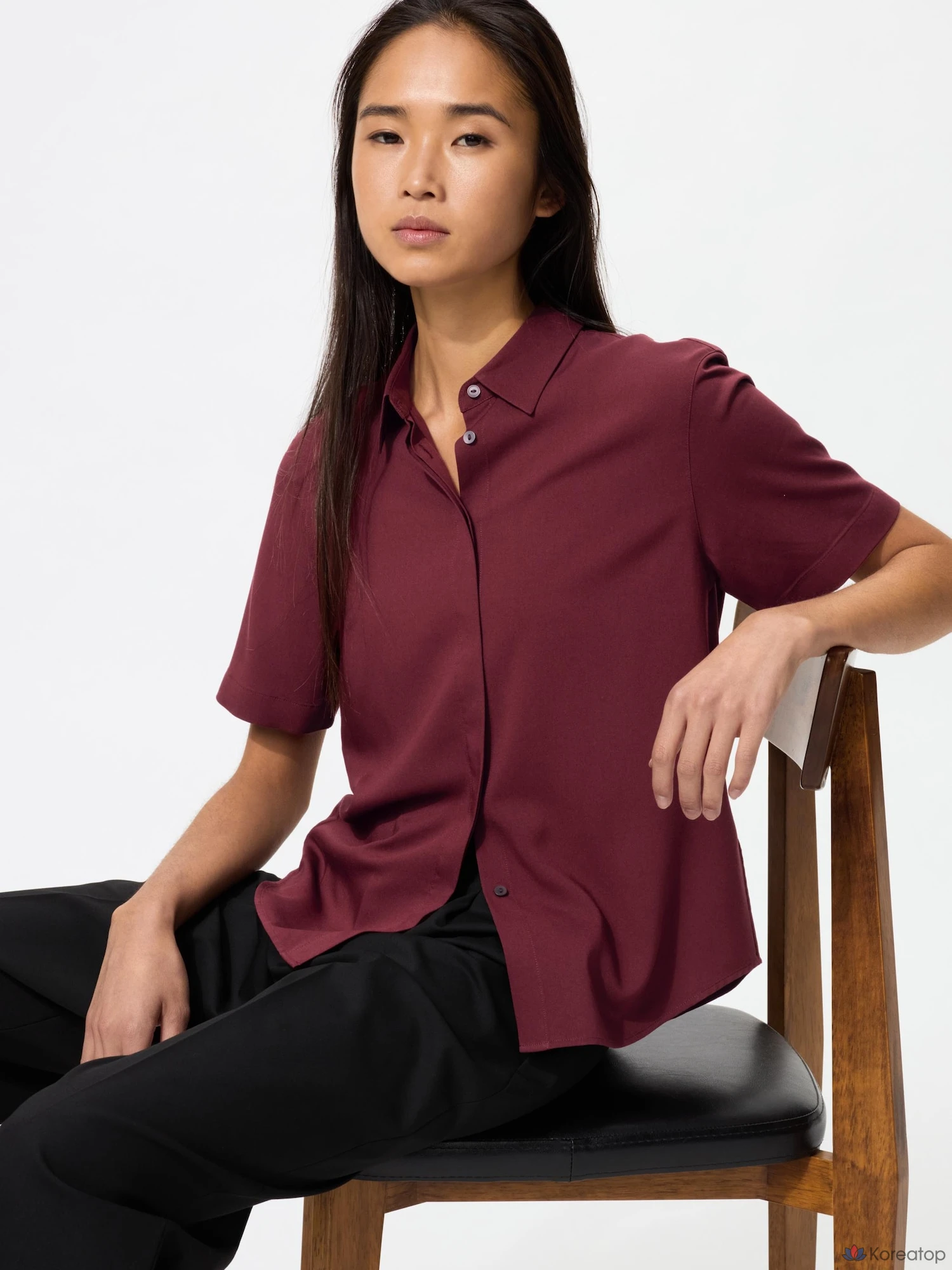 Блузка Uniqlo Rayon Blouse (Short Sleeve)