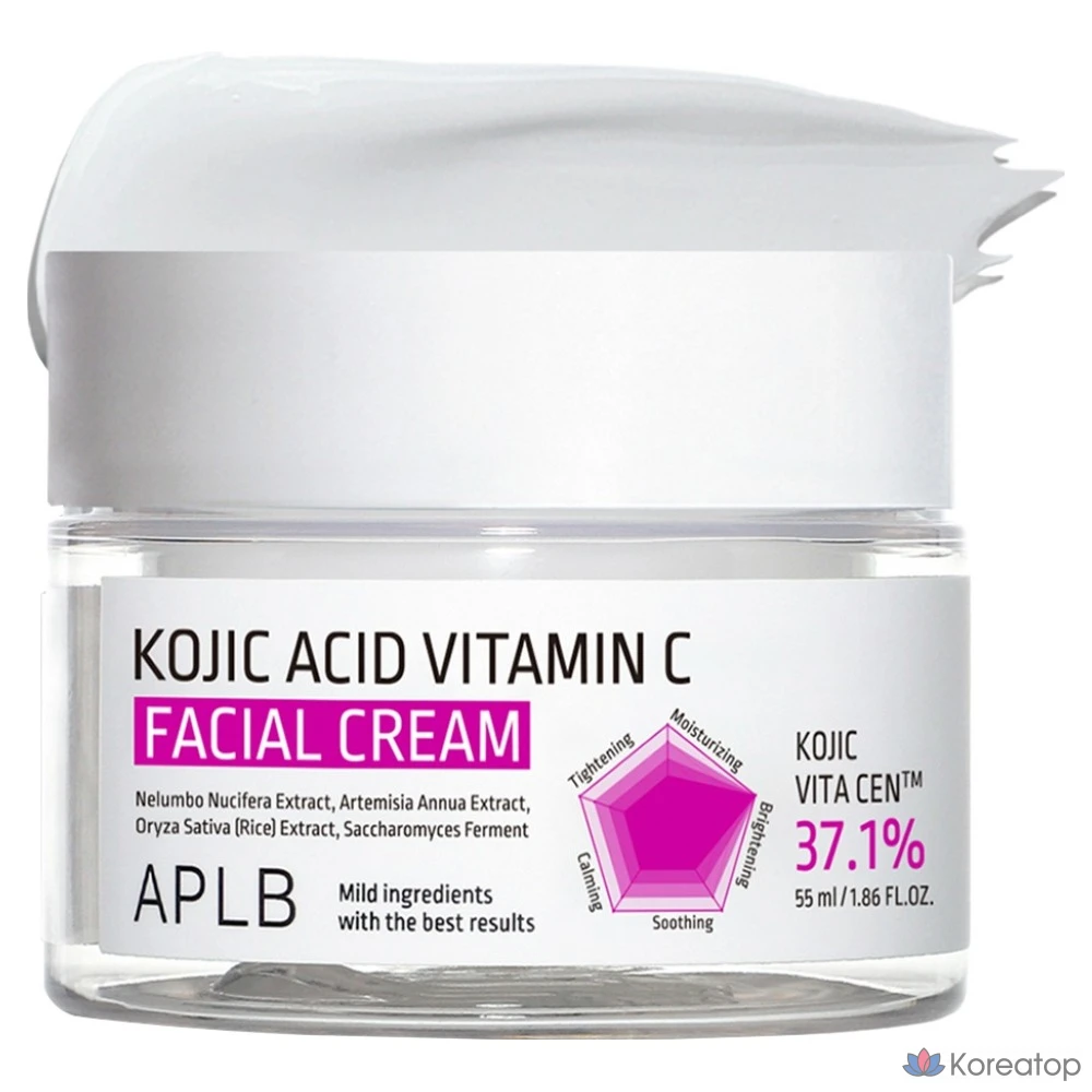 Крем для лица APLB с койевой кислотой и витамином С, 55 мл, 1 шт.