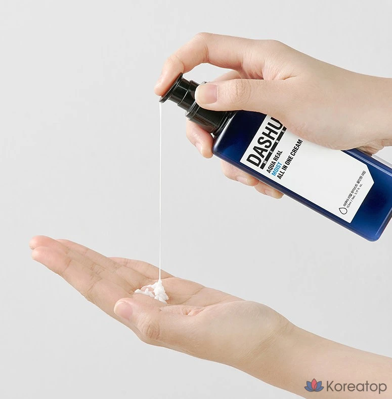 Набор из 3 флаконов: лосьон DASHU Men's Aqua Deep Waterful All-in-One Lotion 153 мл и увлажняющий крем Men's Aqua Real Moist All-in-One Cream 153 мл., фото 6