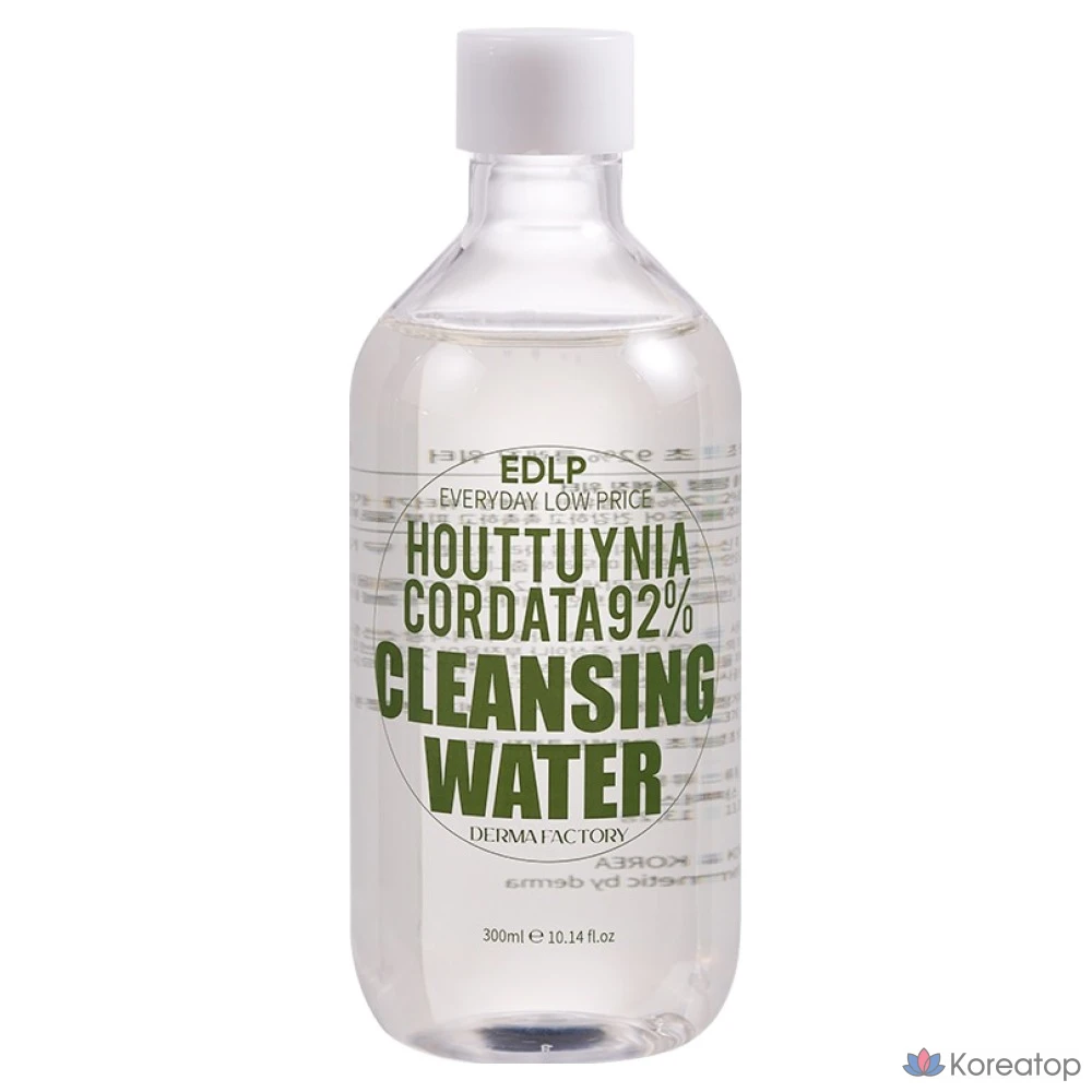 Мицеллярная очищающая вода Derma Factory EDLP с 92% мягкой кислотностью, не требующая смывания, 1 шт., 300 мл