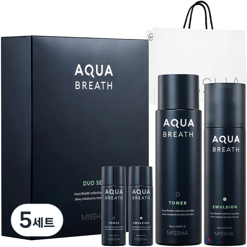 Набор Missha FOR MEN Aqua Breath из 2 предметов, 5 комплектов