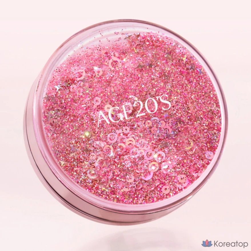 Набор теней Age 20's Shining Drop Edition Pink Pact 12.5g, № 23, розовый, средне-бежевый, 1 шт., фото 2