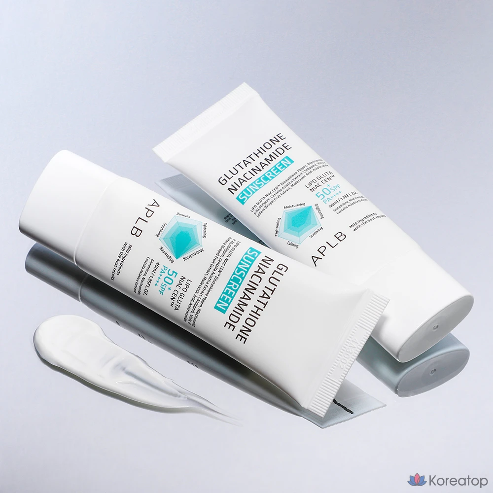 Солнцезащитный крем APLB Glutathione Niacinamide Sunscreen SPF50+ PA++++, 40 мл, 1 шт.