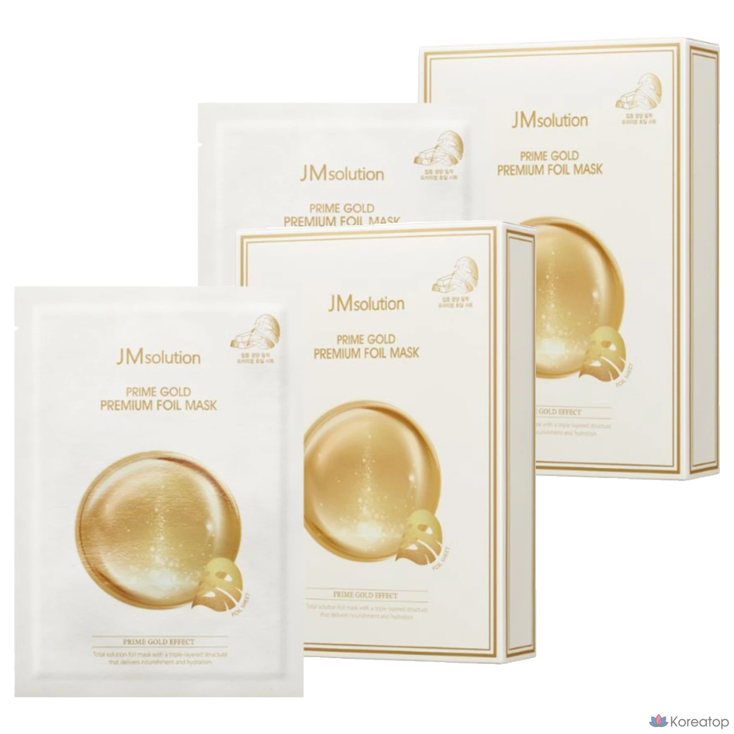 Маска для лица JM Solution Prime Gold Premium Foil Mask, 35 мл, 10 штук, 2 упаковки