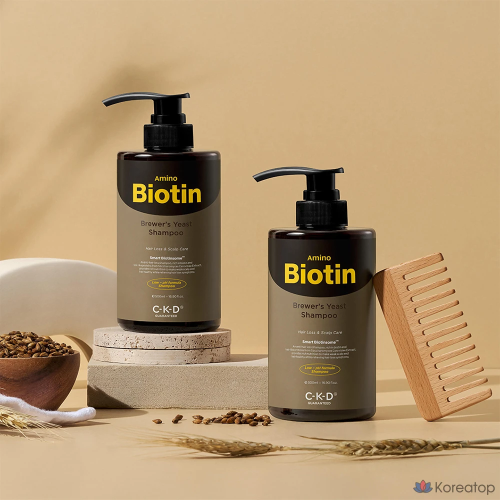 Шампунь CKD с аминокислотами и биотином и пивными дрожжами, 1 шт., 500 мл