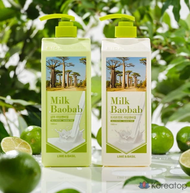 Шампунь Milk Baobab с лаймом и базиликом, 1000 мл, 1 шт.