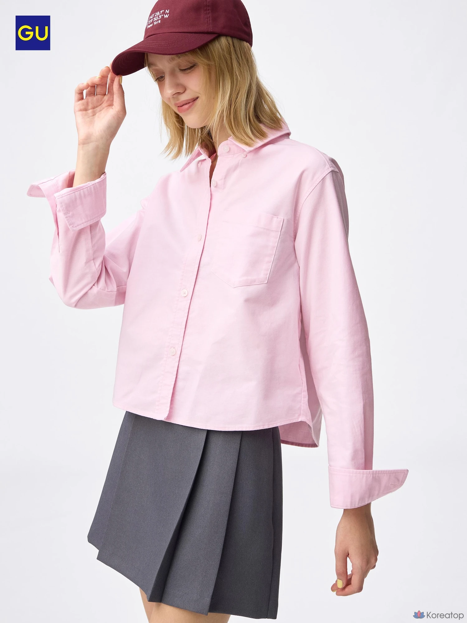 Рубашка Uniqlo GU Oxford Short Sleeve Shirt