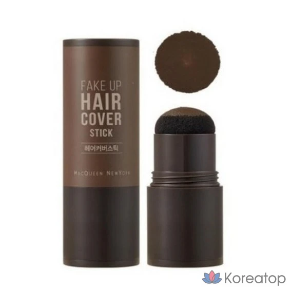 Накладные пряди для волос Mqny New York Fake Up Hair Cover Stick 2,5 г, КОРИЧНЕВЫЕ (Темно-коричневые), 1 шт.