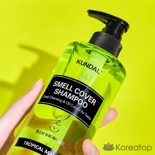 Шампунь Kundal All Day Smell Cover Youth с ароматом тропического манго, 1 л, 1 шт., фото 4