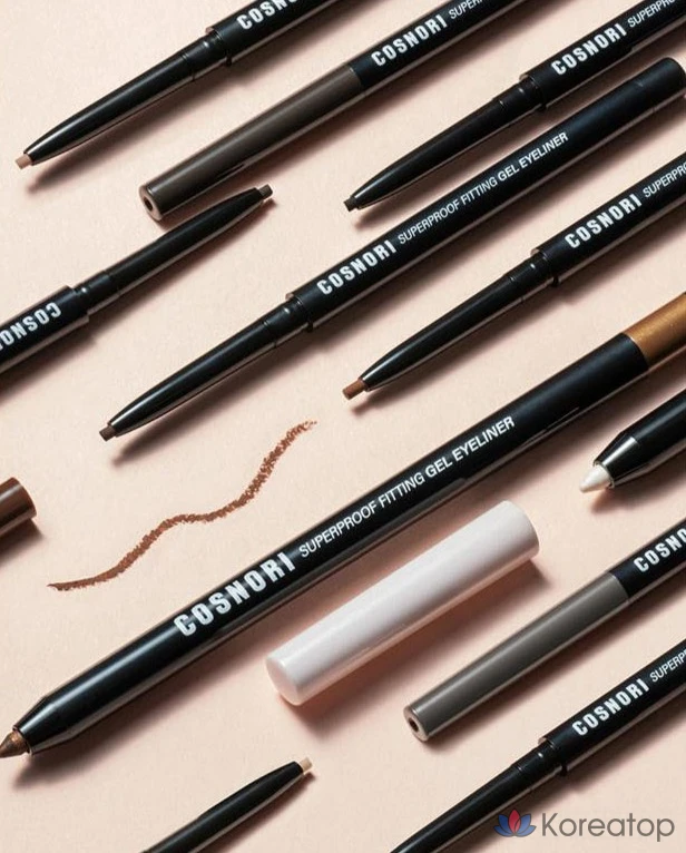 Гелевый карандаш для подводки глаз Cosnori Superproof Fitting Gel Eyeliner Pencil, 0,13 г, оттенок 14 (пепельно-коричневый), 1 шт., фото 6