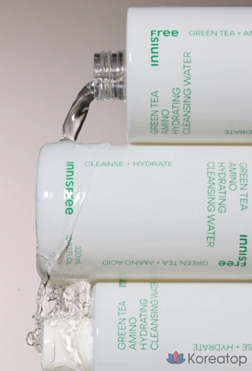 Очищающая вода Innisfree Green Tea Amino Moisture, 320 мл, 1 шт.