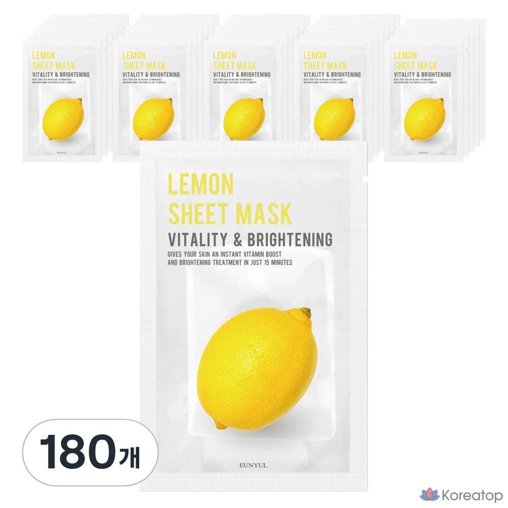 Набор масок для лица Eunyul Purity с лимоном, 1 упаковка, 180 штук.