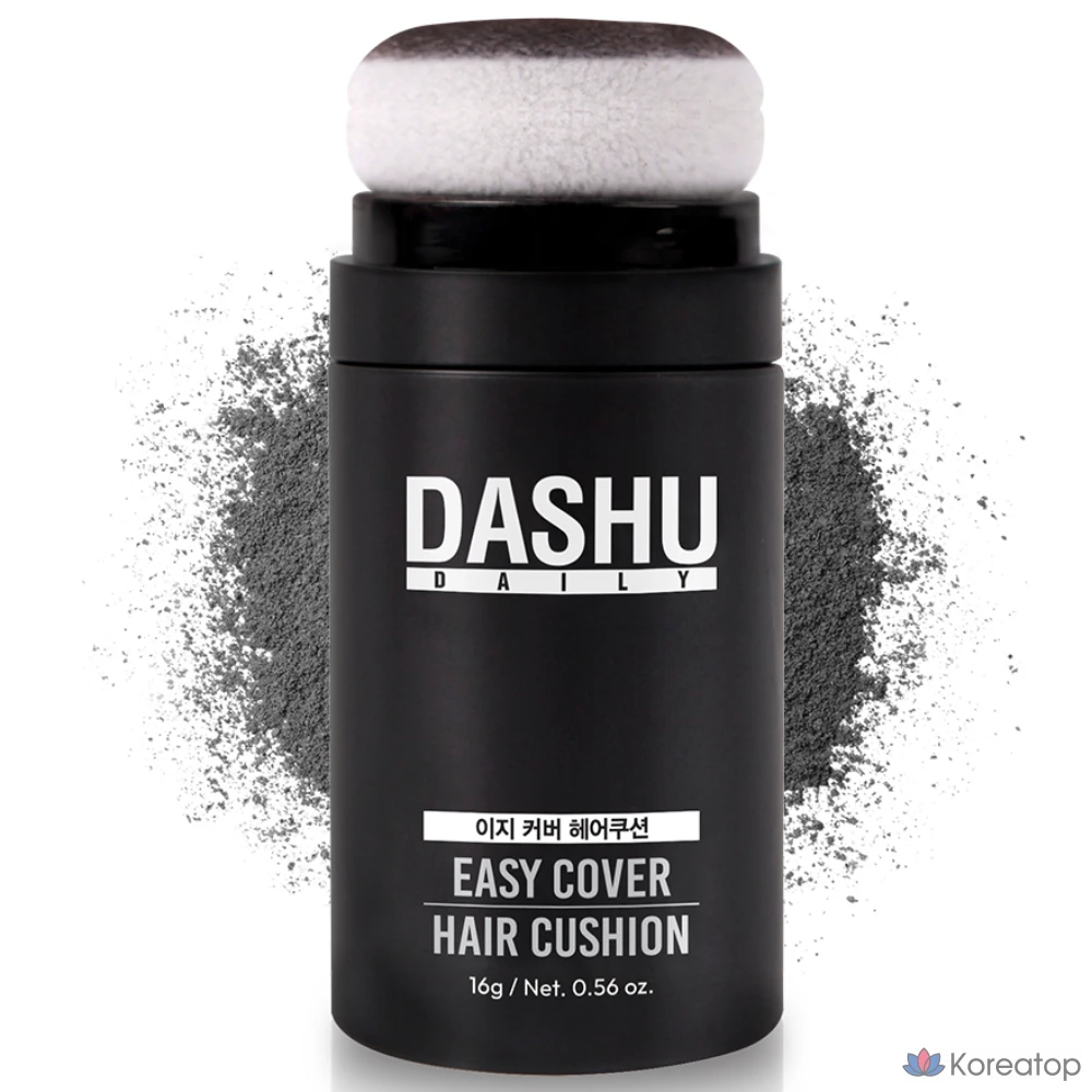 Накладные пряди для волос DASHU Daily Easy Cover Hair Cushion 16 г, натуральный черный, 1 шт.
