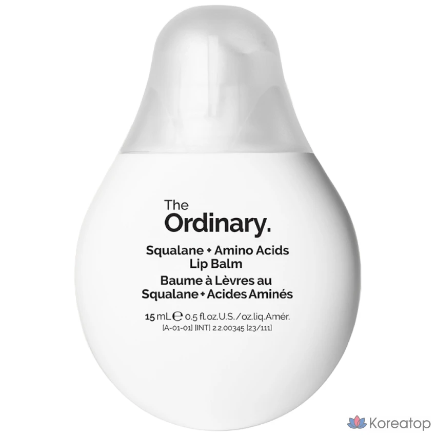 Бальзам для губ The Ordinary Squalane + Amino Ash, 1 шт., бесцветный, 15 мл