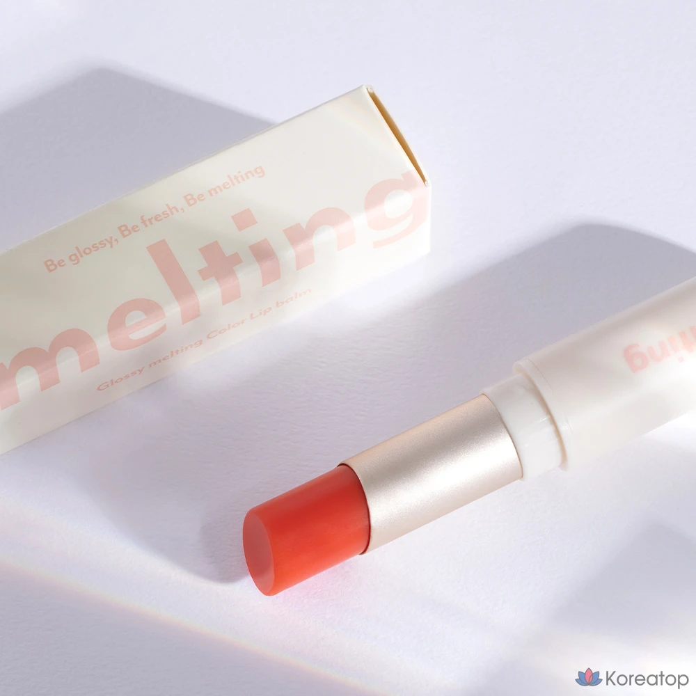 Блестящий тонирующий бальзам для губ MERZY Glossy Melting Tinted Color Lip Balm, GL2 Tangerine Wish, 4 г, 1 шт.