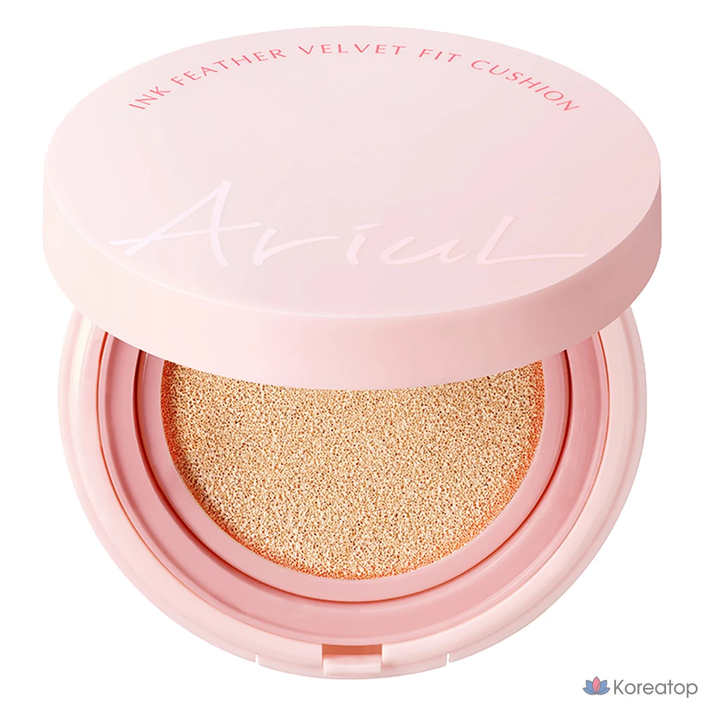 Тональный крем Ariel Ink Feeder Velvet Fit Cushion 12 г SPF 50+ PA++++, оттенок 01 Vanilla, 1 шт.
