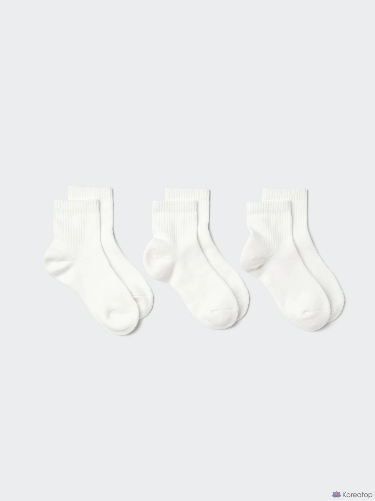Носки Uniqlo Crew Rib Pile, 3 пары