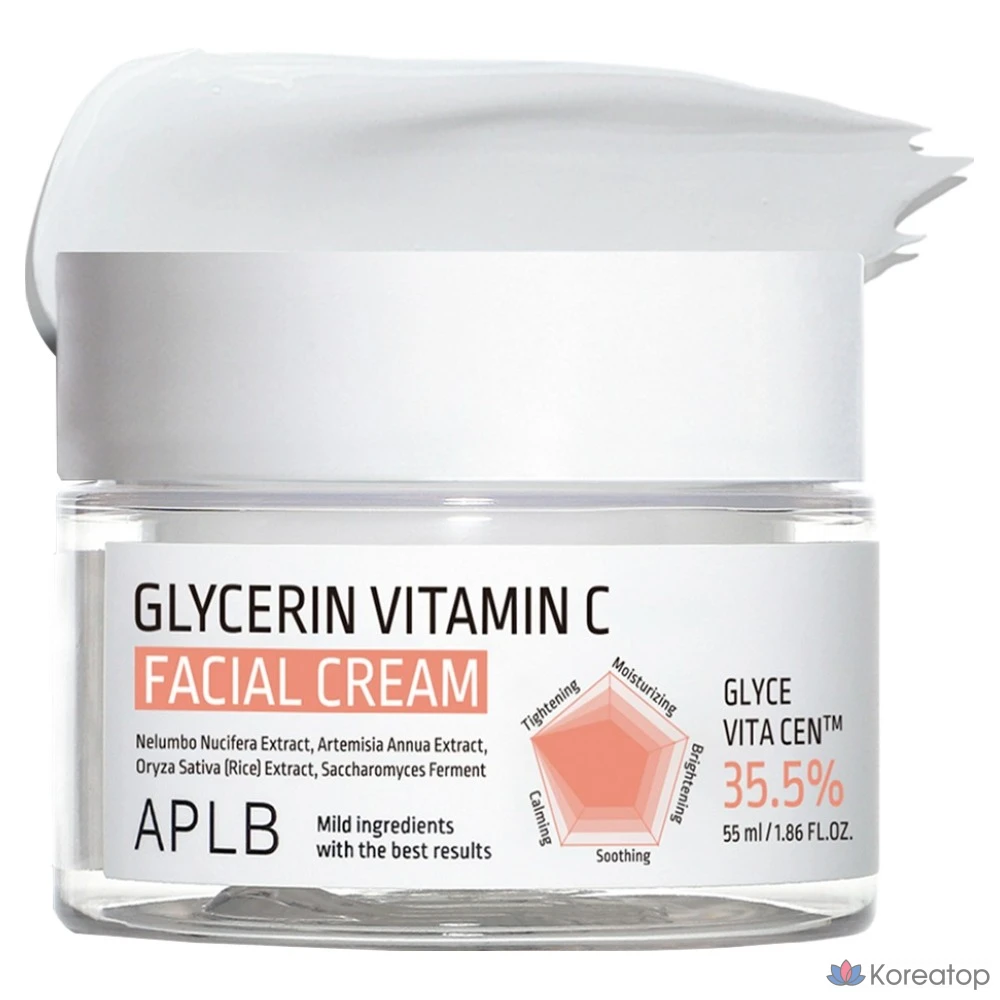 Крем для лица APLB с глицерином и витамином С, 55 мл, 1 шт.
