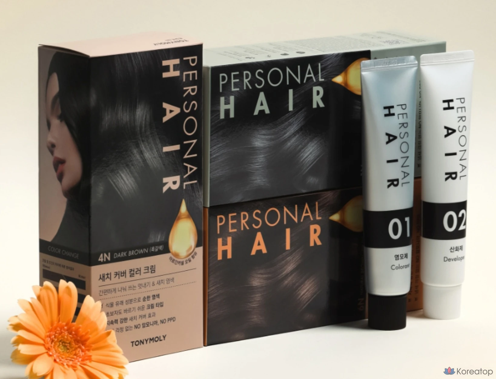 Крем-краска для волос Tony Moly Personal Shade Cover, 4N (черно-коричневый), 1 шт.