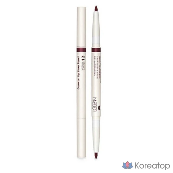 Карандаш для губ L'OCEAN Auto Dual Lip Liner, 0,5 г, нежно-розовый, 1 шт.