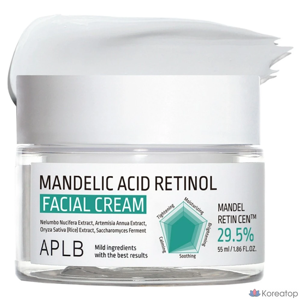 Крем для лица APLB с миндальной кислотой и ретинолом, 55 мл, 1 шт.