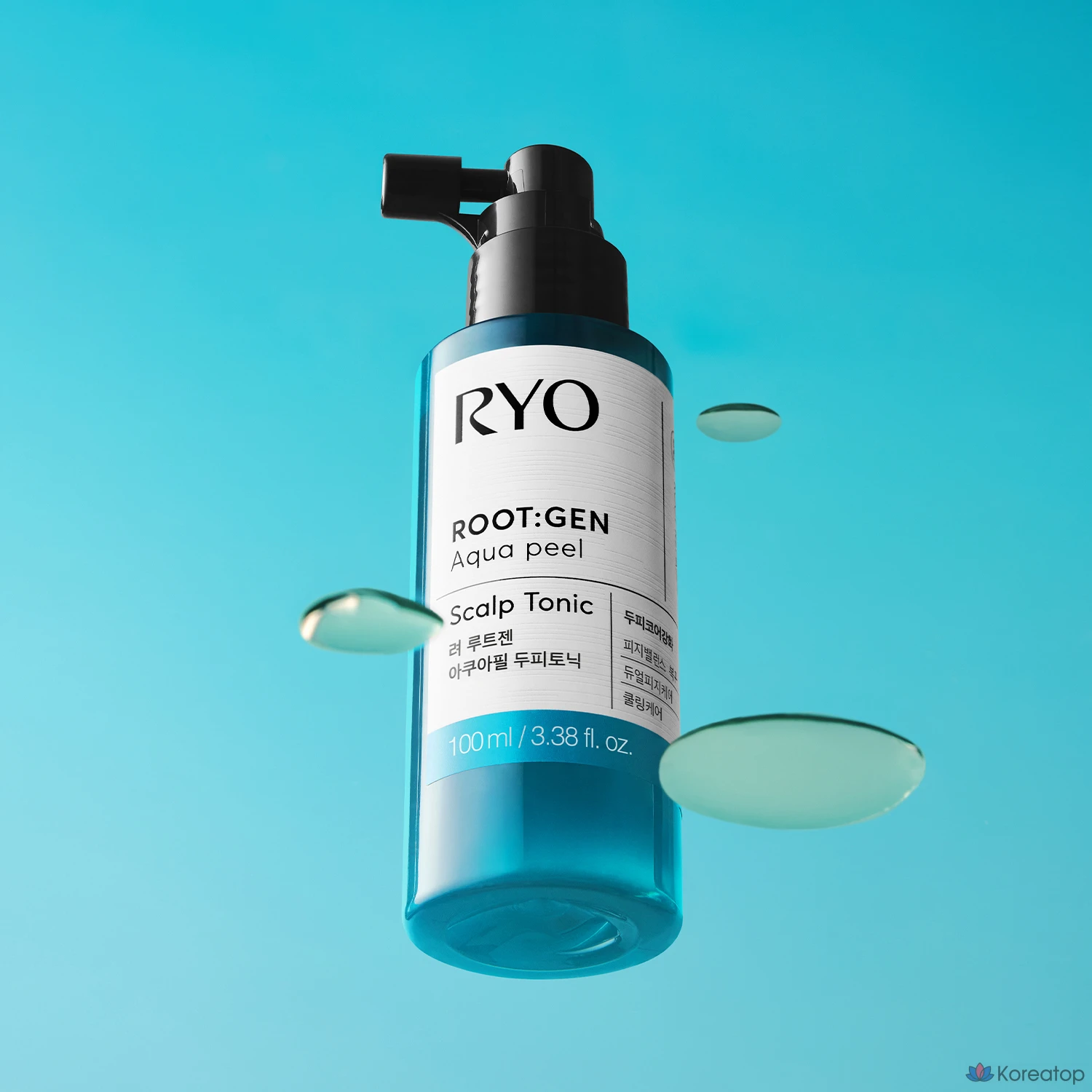 Охлаждающий тоник для кожи головы Ryo Cooling Scalp Hair Loss Care Rootzen Aqua Peel Hair Tonic, 100 мл, 1 шт.
