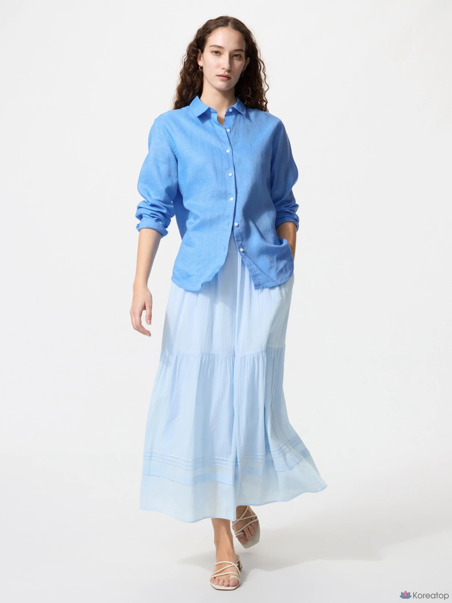 Юбка макси Uniqlo Tiered Maxi Skirt, длина 87-91 см