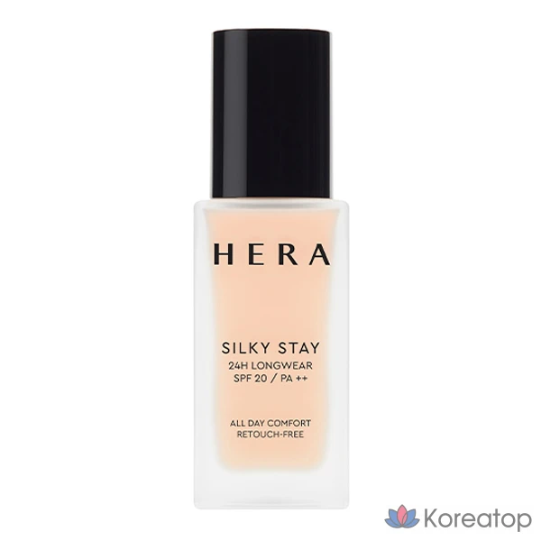 Тональный крем Hera Silky Stay 24H Longwear Foundation, оттенок 19N1 Light Vanilla, 30 г, 1 шт.