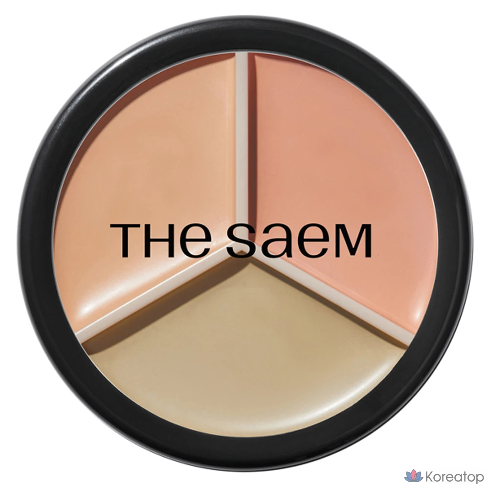 Консилер The Saem Cover Perfection Triple Pot, 13,5 г, 1 шт., оттенок 01 Correct Beige