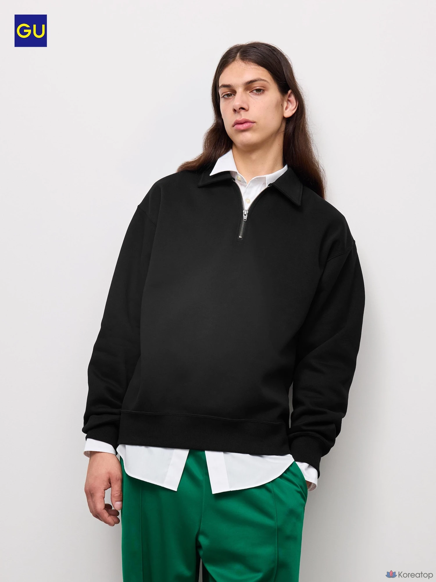 Свитшот на молнии Uniqlo Heavyweight Half-Zip Pullover