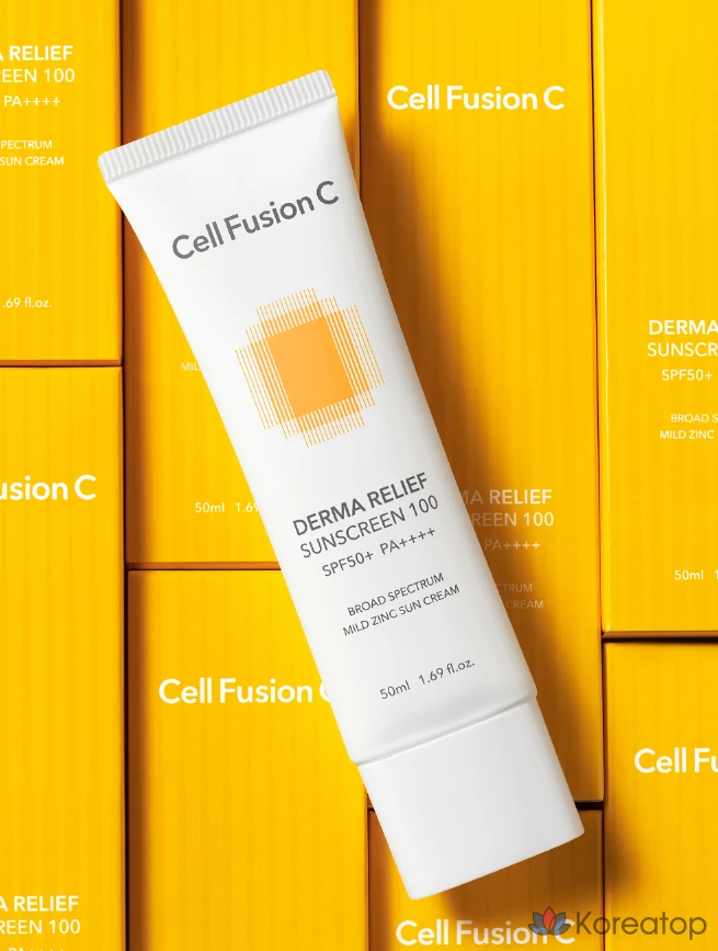 Солнцезащитный крем Cellfusion C Derma Relief Sunscreen 100 SPF50+ PA++++, 50 мл, 1 шт.