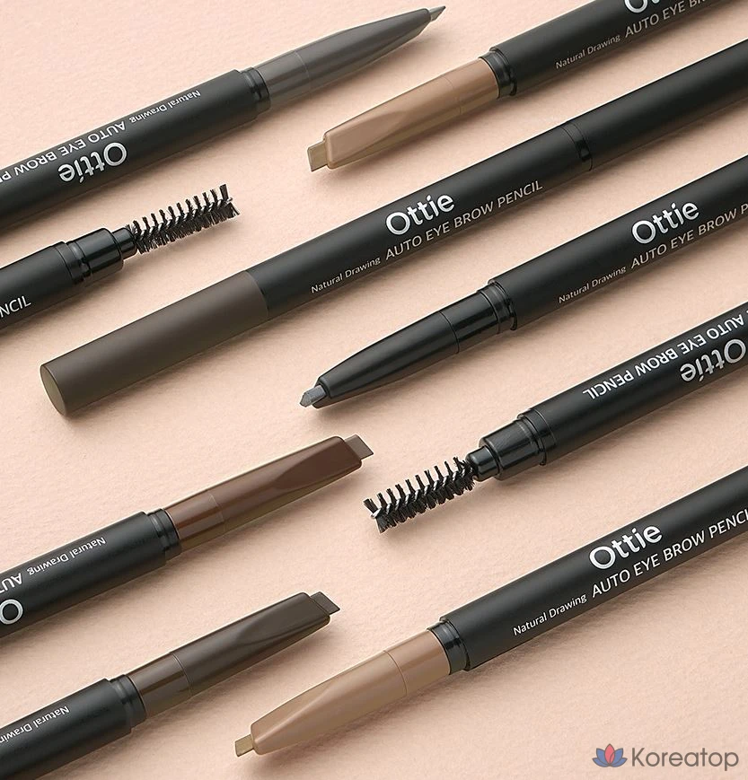 Карандаш для бровей Ottie Natural Drawing, 0,2 г, темно-коричневый, 1 шт., фото 4