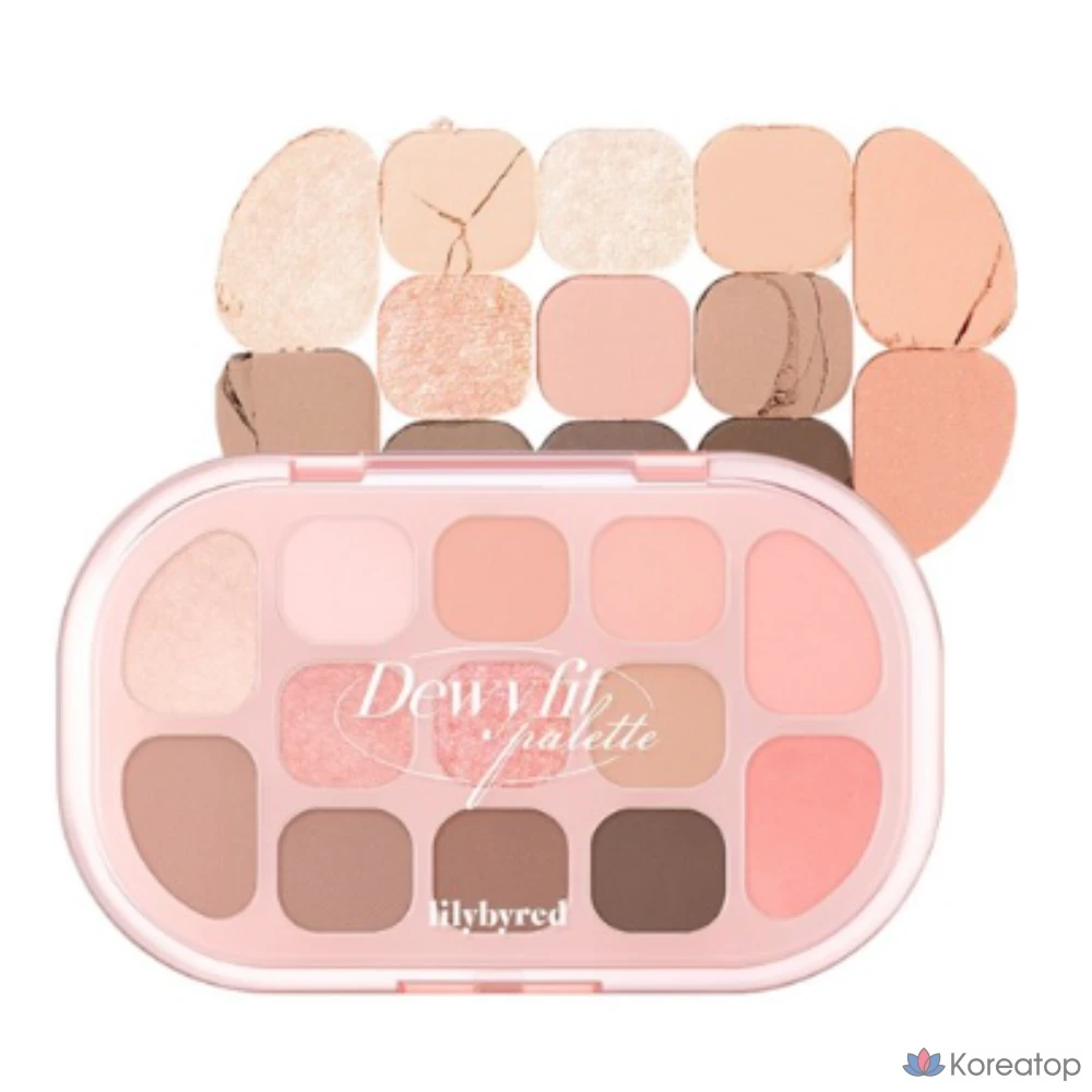 Палетка теней Lilybyred Dewy Fit, оттенок 01 Peach Cream, 1 шт.