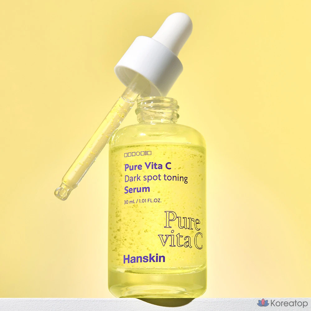 Тонизирующая сыворотка HANSKIN Pure Vita C от прыщей, 1 шт., 30 мл