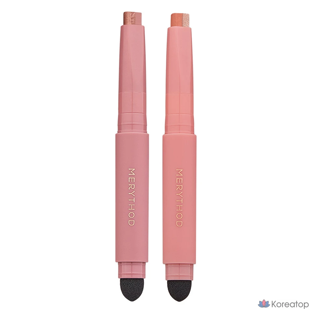 Набор двухцветных теней для век Merythod, 2 оттенка: сиреневый «Лепесток» + коралловый «Звездный свет», по 1 шт.