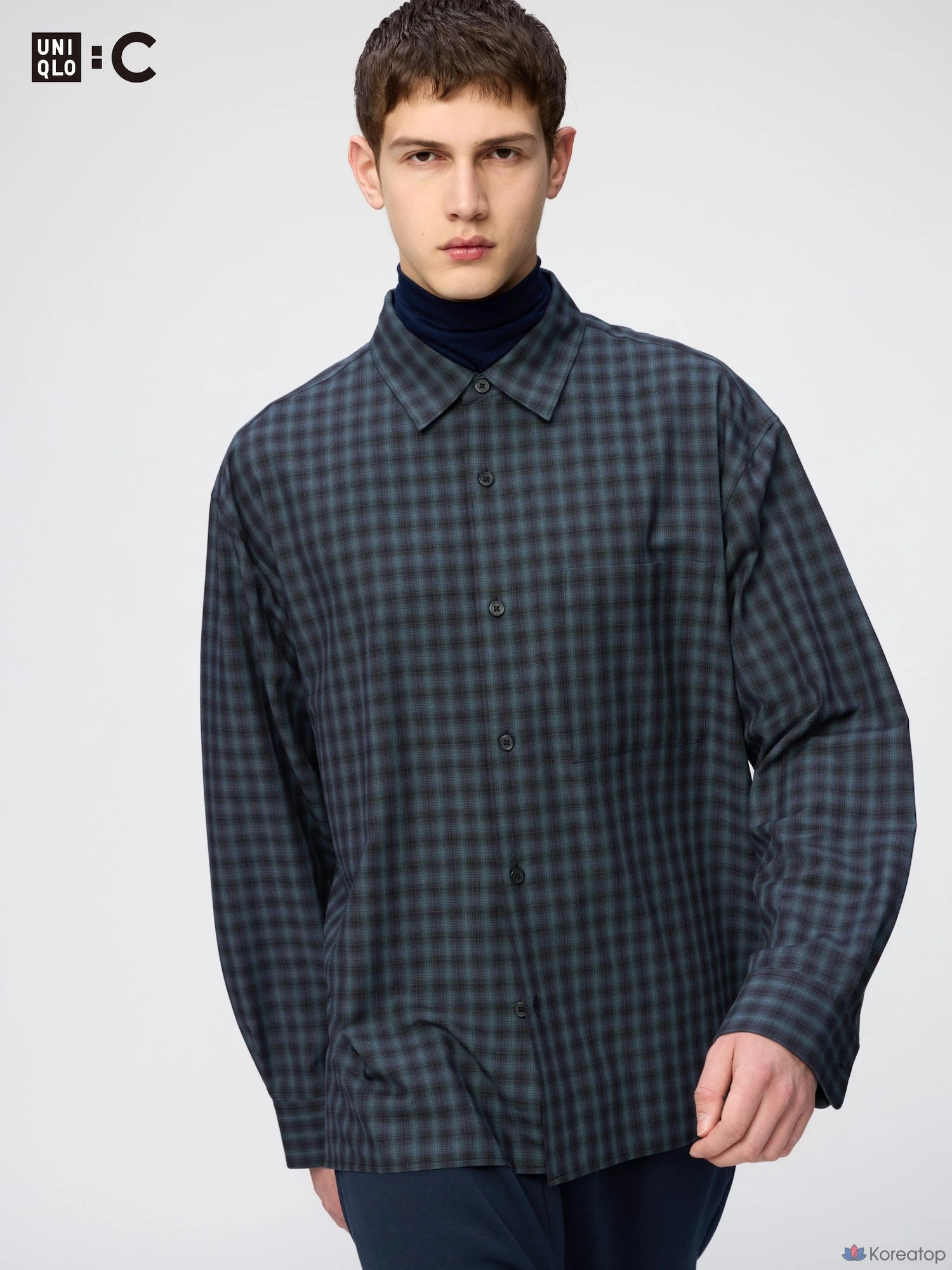 Рубашка Uniqlo Easy Care Soft Shirt, в клетку