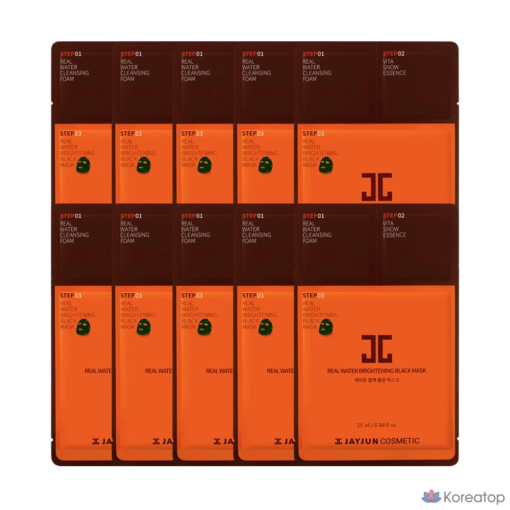 3-шаговая маска для повышения эластичности кожи Jayjun Black Water Glow Elasticity Mask