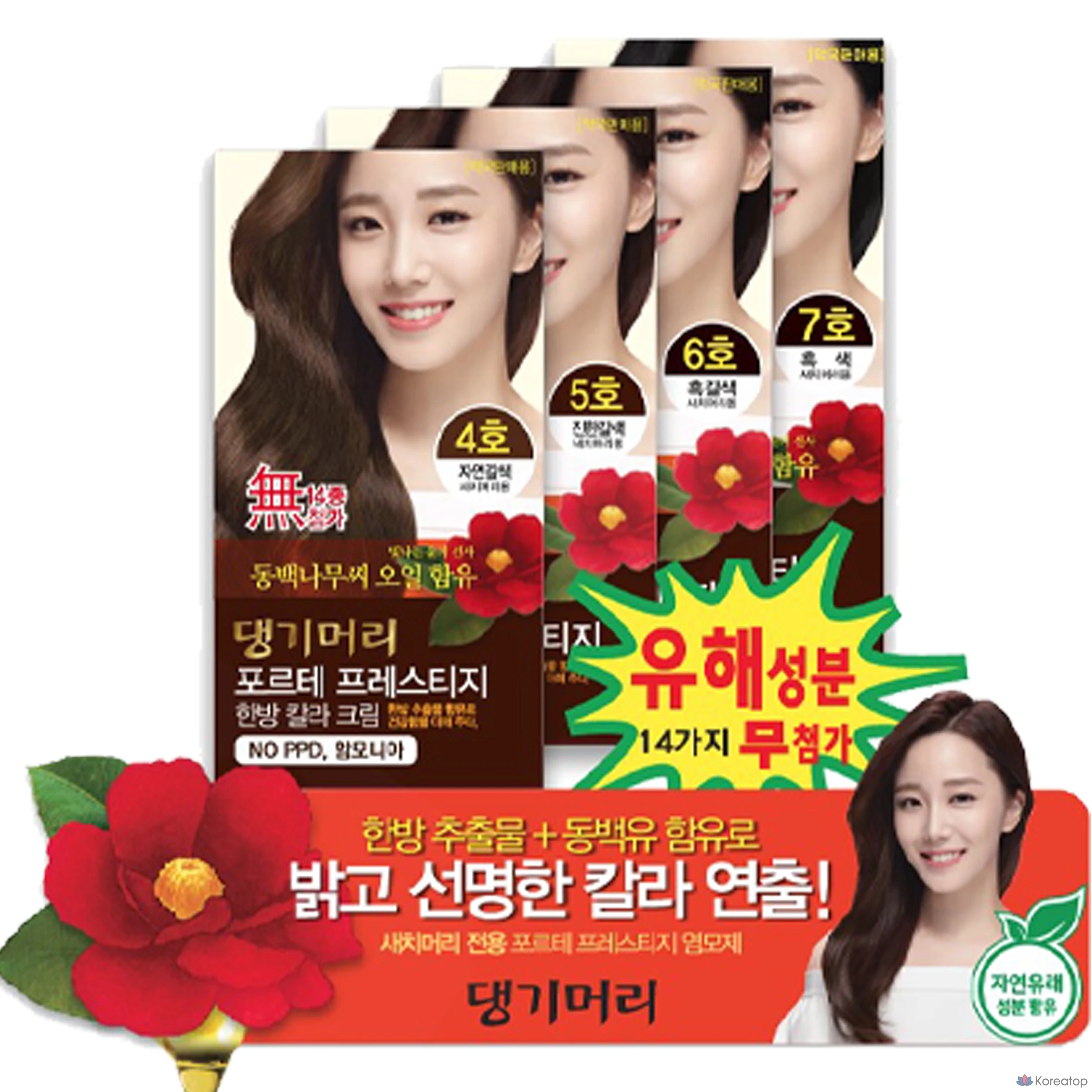 Daenggi Meori Forte Prestige One-Piece Color Cream Dye for Gray Hair No. 6, Black Brown, 1 ea.
