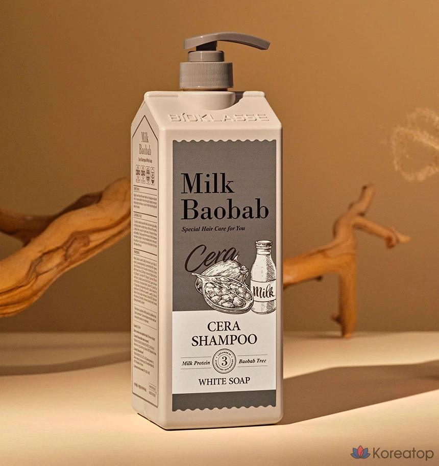 Мыло-шампунь Milk Baobab Sera белого цвета, 1,2 л, 1 шт.