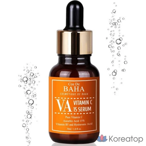Cos De Baha VA Pure Vitamin C 15 Serum Skin Whitening Anti-Pigmentation Ampoule, 30 мл, 1 шт.