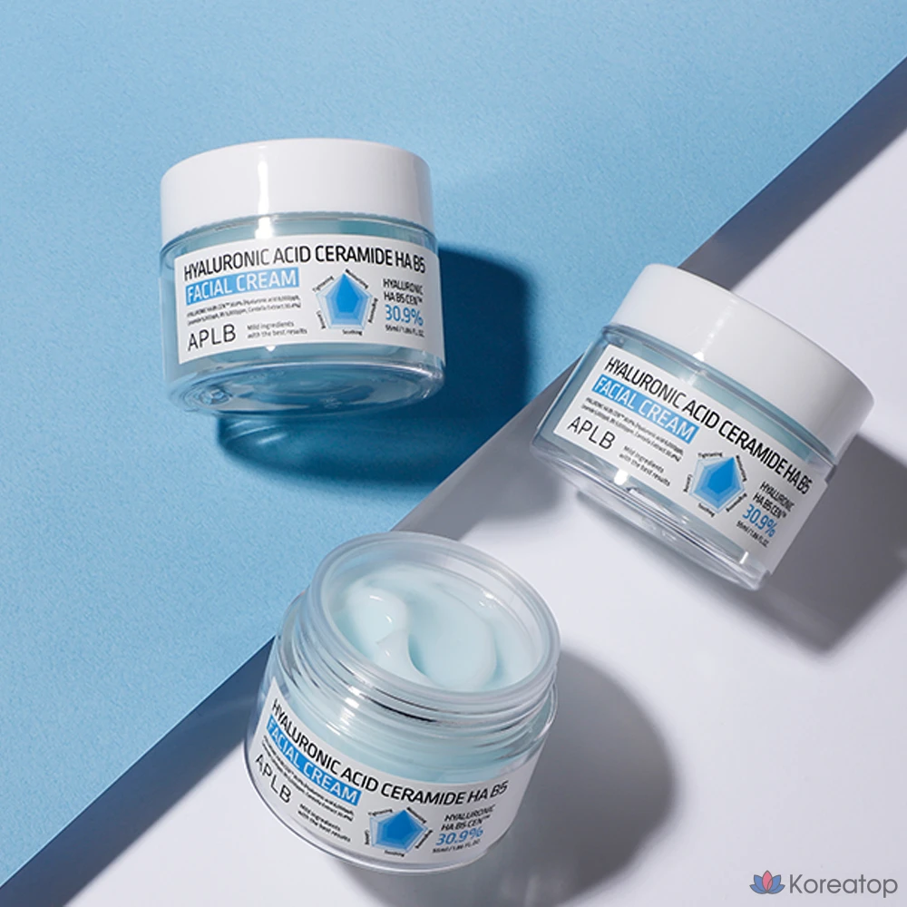 Крем для лица APLB с гиалуроновой кислотой, керамидами, гиалуроновой кислотой и витамином B5, 1 шт., 55 мл