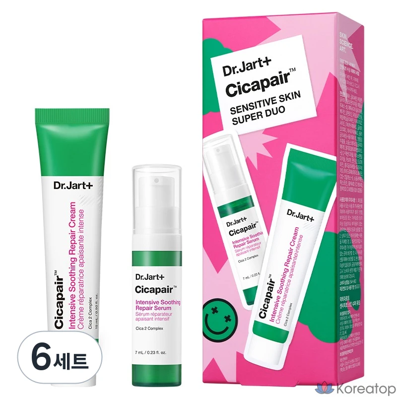 Dr. Jart+ Cicapair Sensitive Skin Super Duo набор из 2 предметов, 6 комплектов