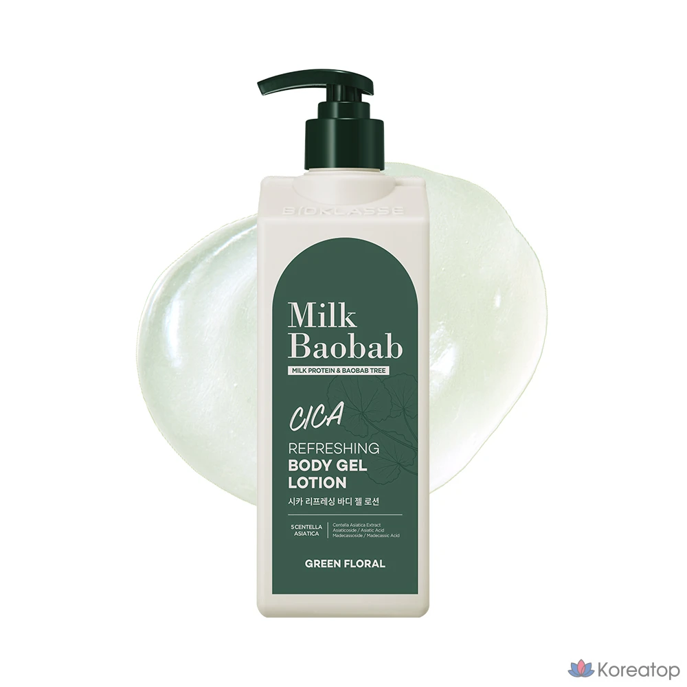 Освежающий гель-лосьон для тела Milk Baobab Cica с зелеными цветочными нотками, 500 мл, 1 шт.