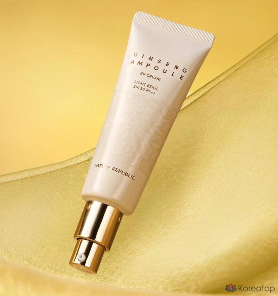 BB-крем Nature Republic Ginseng Ampoule SPF30 PA++, оттенок 01 Light Beige, 50 мл, 1 шт.