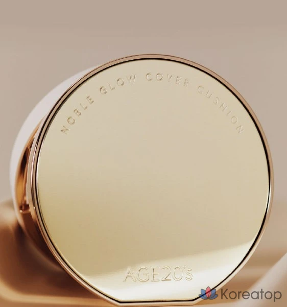 Тональный крем-кушон Noble Glow Cover Cushion Foundation 12 г, сменный блок 12 г, № 21, нейтральный цвет слоновой кости, 1 шт., фото 2