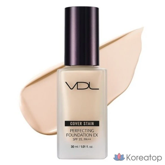 Тональный крем VDL Cover Stain Perfecting Foundation EX, 30 мл, 1 шт., № 21 V02 ВАНИЛЬ
